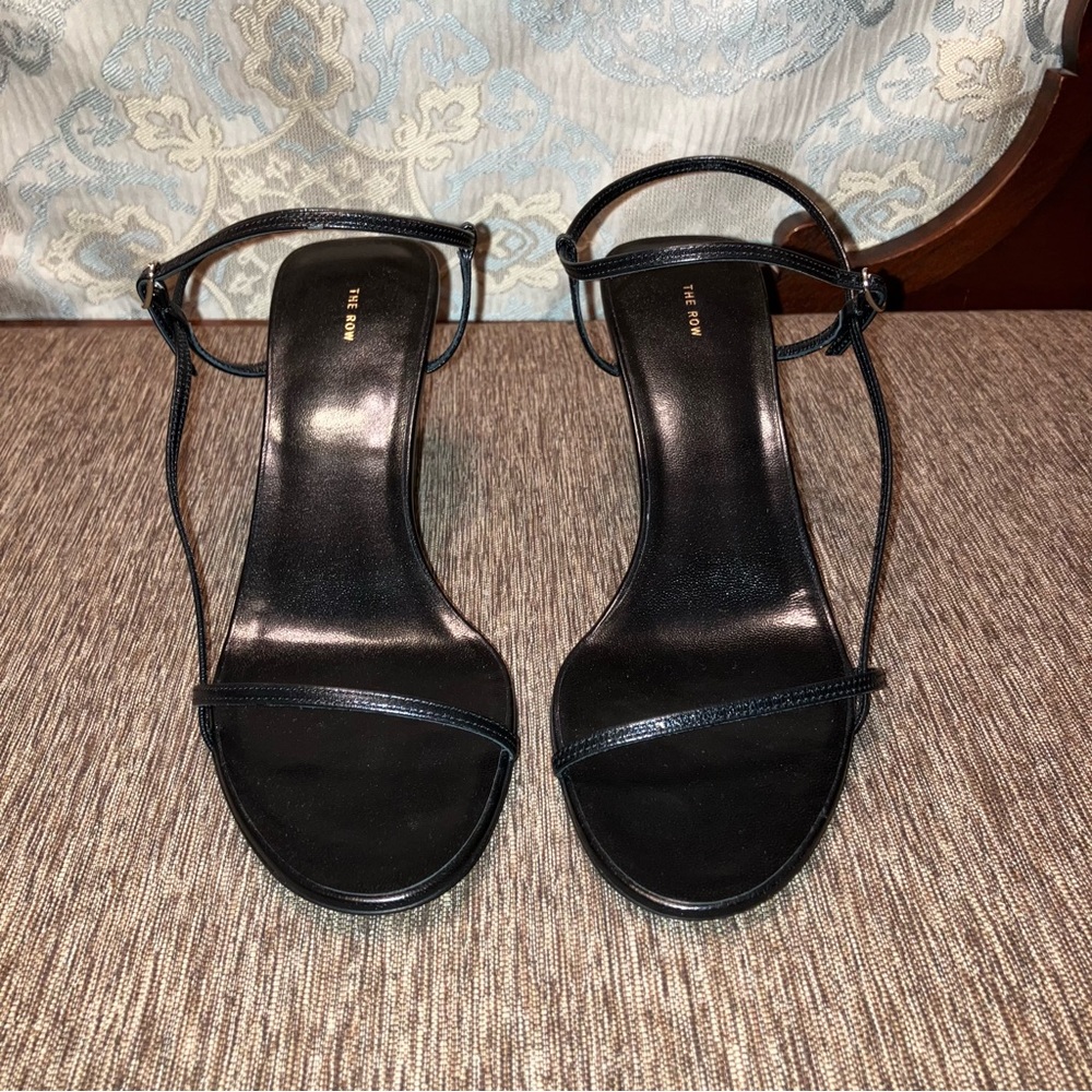 THE ROW Sandals BARE SANDAL Black KID LEATHER - Sz 8 M (EU 38) Made in Italy NEW - Picture 4 of 16